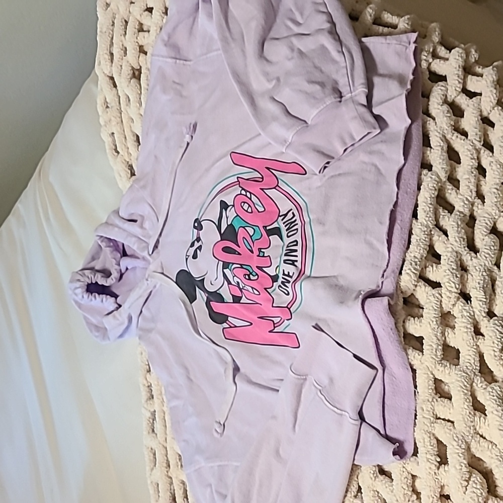Mickey crop hoodie excellent condition